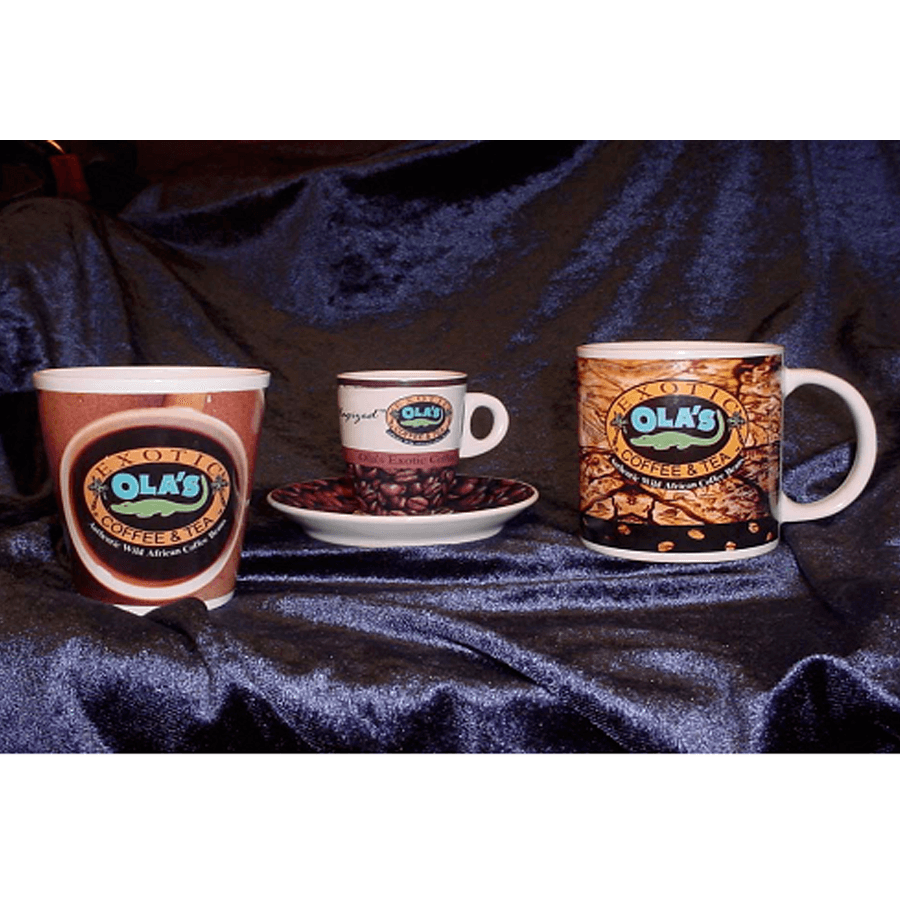 Ola’s Exotic Coffee 10oz “Get Olagized” Coffee Cup